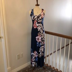 Tommy Bahama Floral Tank Maxi Dress Navy size 0-2
